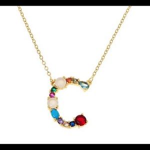 Initial Pendant Necklace (Letter C)